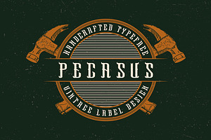 Pegasus label font, a Script Font by Heather_insane