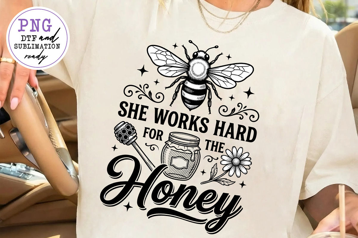 Bee Png Sublimation Design Bundle, a Work Illustration by CreationArt (Photo 2 of 7)