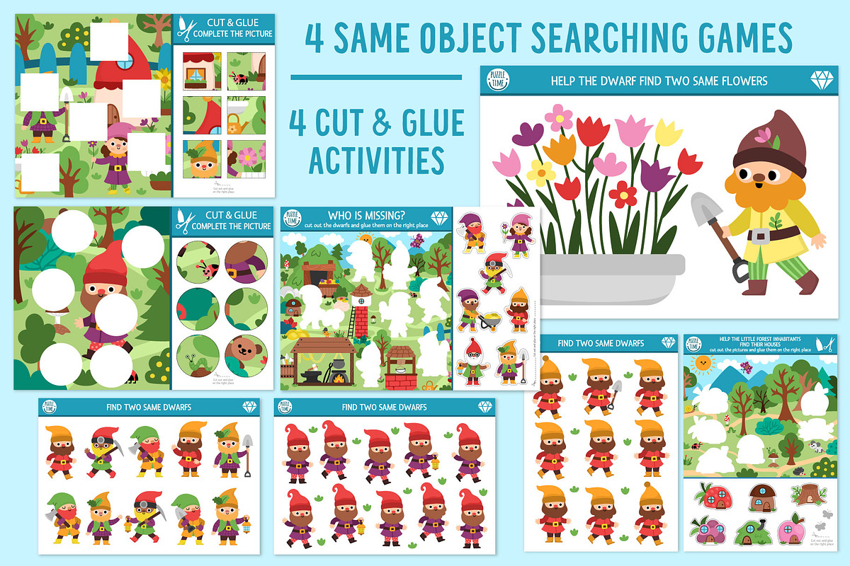 Dwarf games and activities for kids, an Education Illustration by Lexi Claus (Photo 6 of 14)