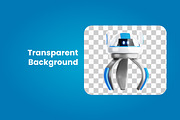 3D Robotic Illustration, an Object 3D Model by SLAB! Design (Thumbnail 3 of 4)