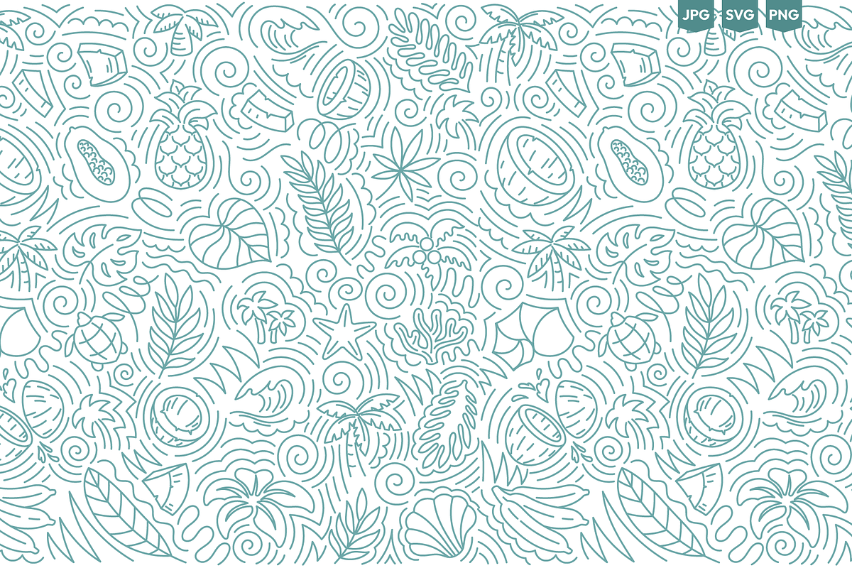 Tropical Doodles, Vector Set, a Decorative Illustration by Ilia Design (Photo 4 of 11)