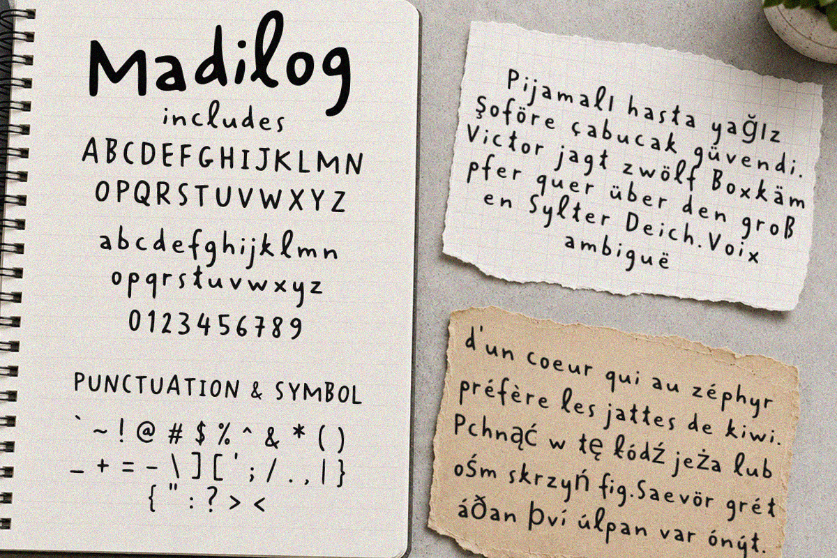 Madilog – A Playful Children Font, a Handwritten Font by Struggle Studio (Photo 6 of 8)