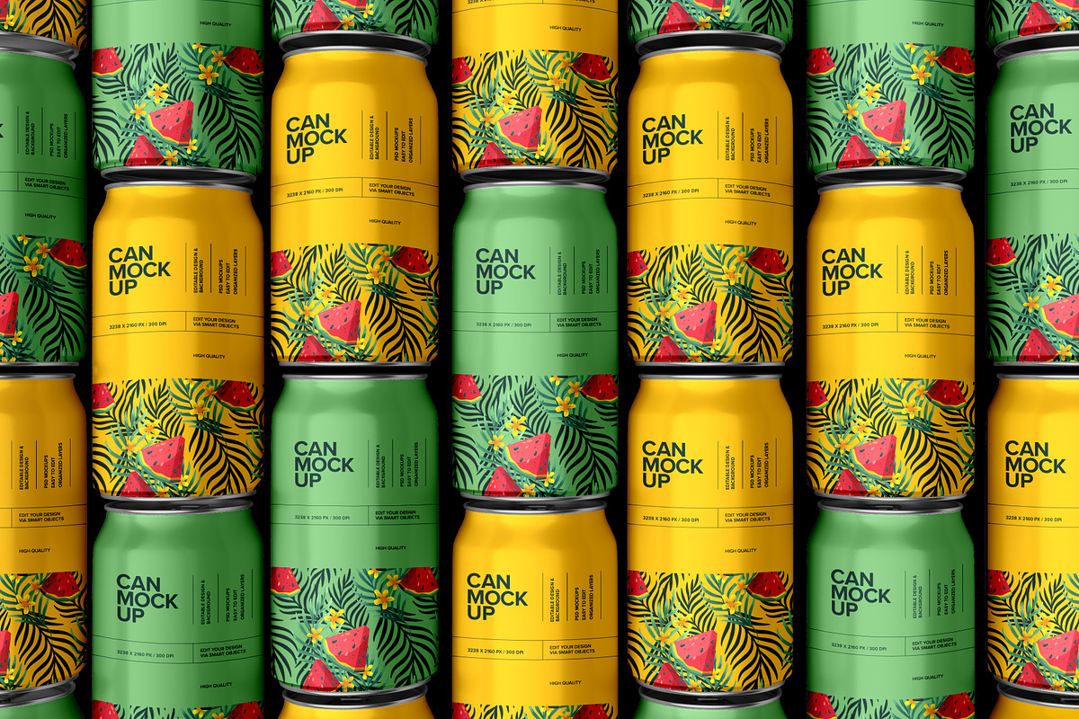 Soda Can Mockup Set, a Cups & Container Mockup by dpi (Photo 14 of 20)
