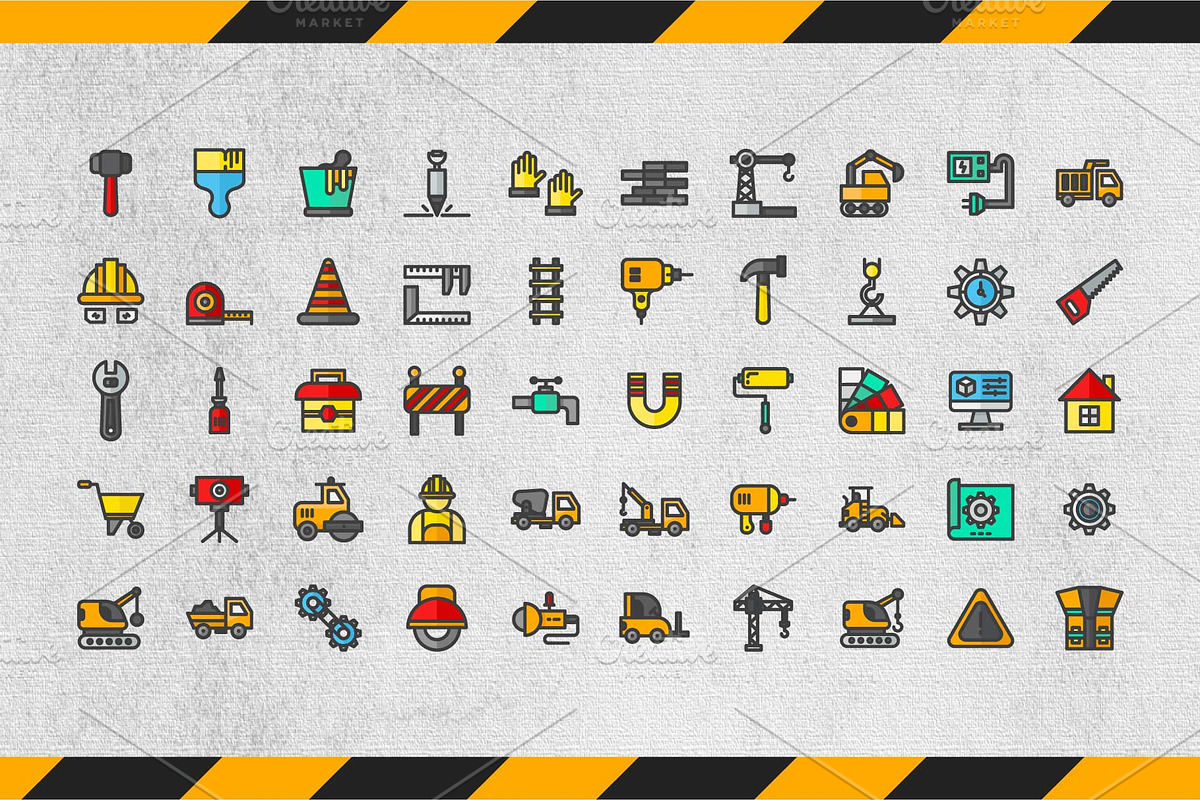 200 Construction Icon Pack, an Icon by Creastale (Photo 5 of 5)
