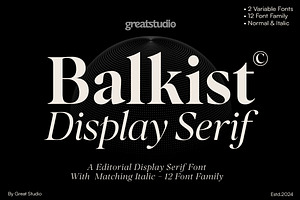 Balkist - 12 Font Family, a Serif Font by Mulkan Nazir