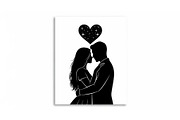 Couple Love Heart Silhouette Bundle, an Illustration by Amazin_art (Thumbnail 18 of 51)