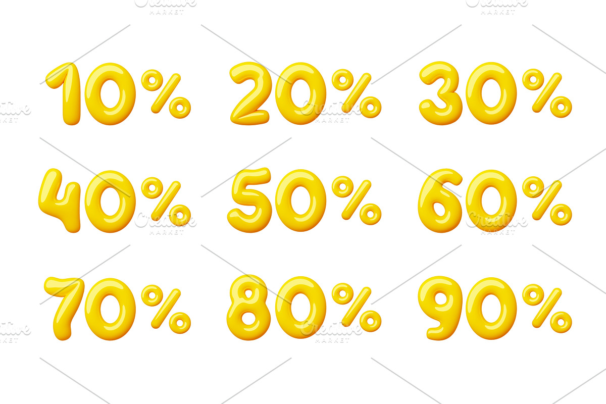 Discount compositions with 3d, an Object Illustration by YummyBuum