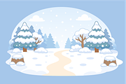 Snow Landscape Forest Illustration, a Decorative Illustration by Artpon Illustration (Thumbnail 3 of 3)