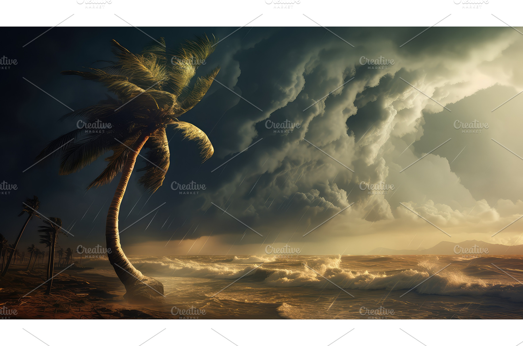 nature palm trees hurricane ai, a Nature Photo by pikepicture