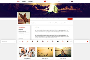 Social Network HTML Template - Adda