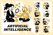 artificial intelligence concepts, a Finance Illustration by frog.ground (Thumbnail 1 of 2)