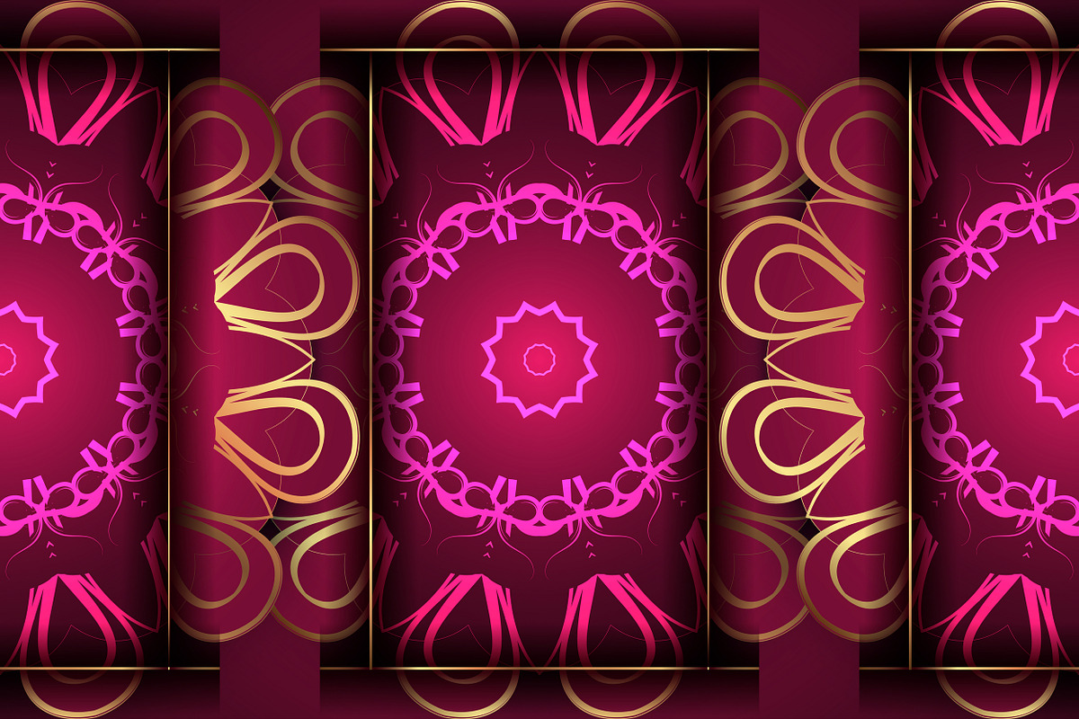 Mandala Oriental Floral art Bundle, a Background Graphic by NJ Himel (Photo 59 of 97)