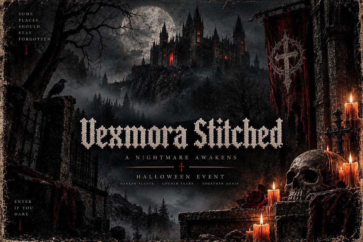 Vexmora Stitched – Distressed Font, a Script Font by Wow Magic (Photo 4 of 5)
