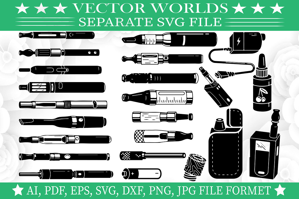 Vape SVG, Smoke, Vape SVG, an Object Graphic by VectorWorlds (Photo 3 of 3)