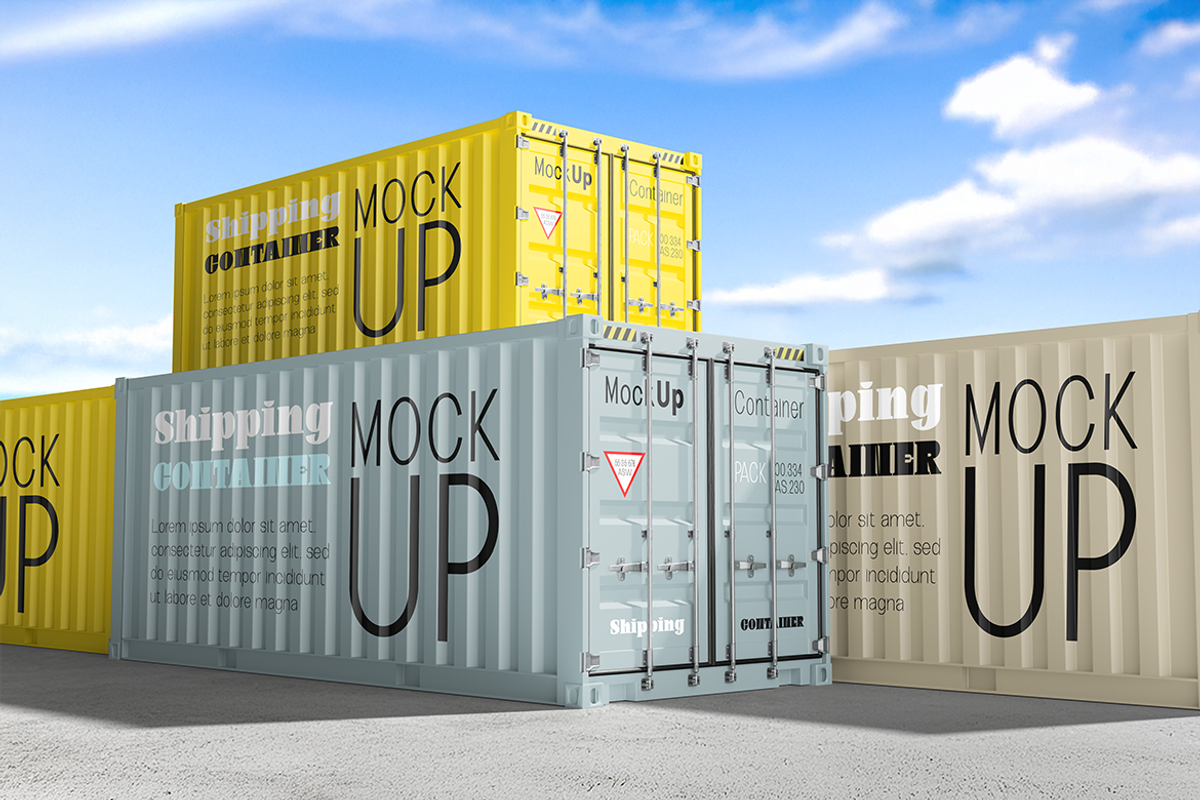 Shipping Container Mockup, a Cups & Container Mockup by groens (Photo 3 of 4)