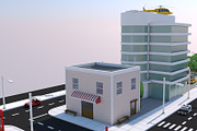 Low Poly City Town Pack, an Architecture 3D Model by multimedia4ds (Thumbnail 29 of 41)