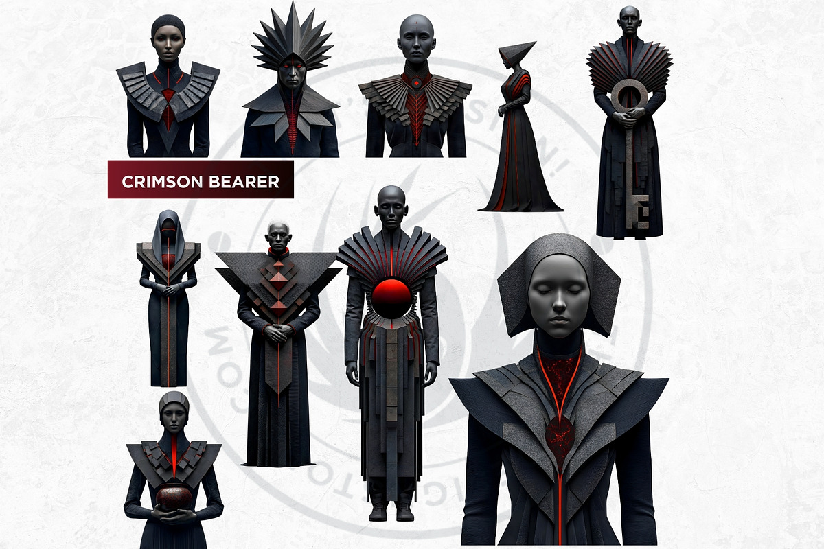 The Red Silence Cliparts, a Decorative Illustration by ThatsDesignArt (Photo 6 of 17)
