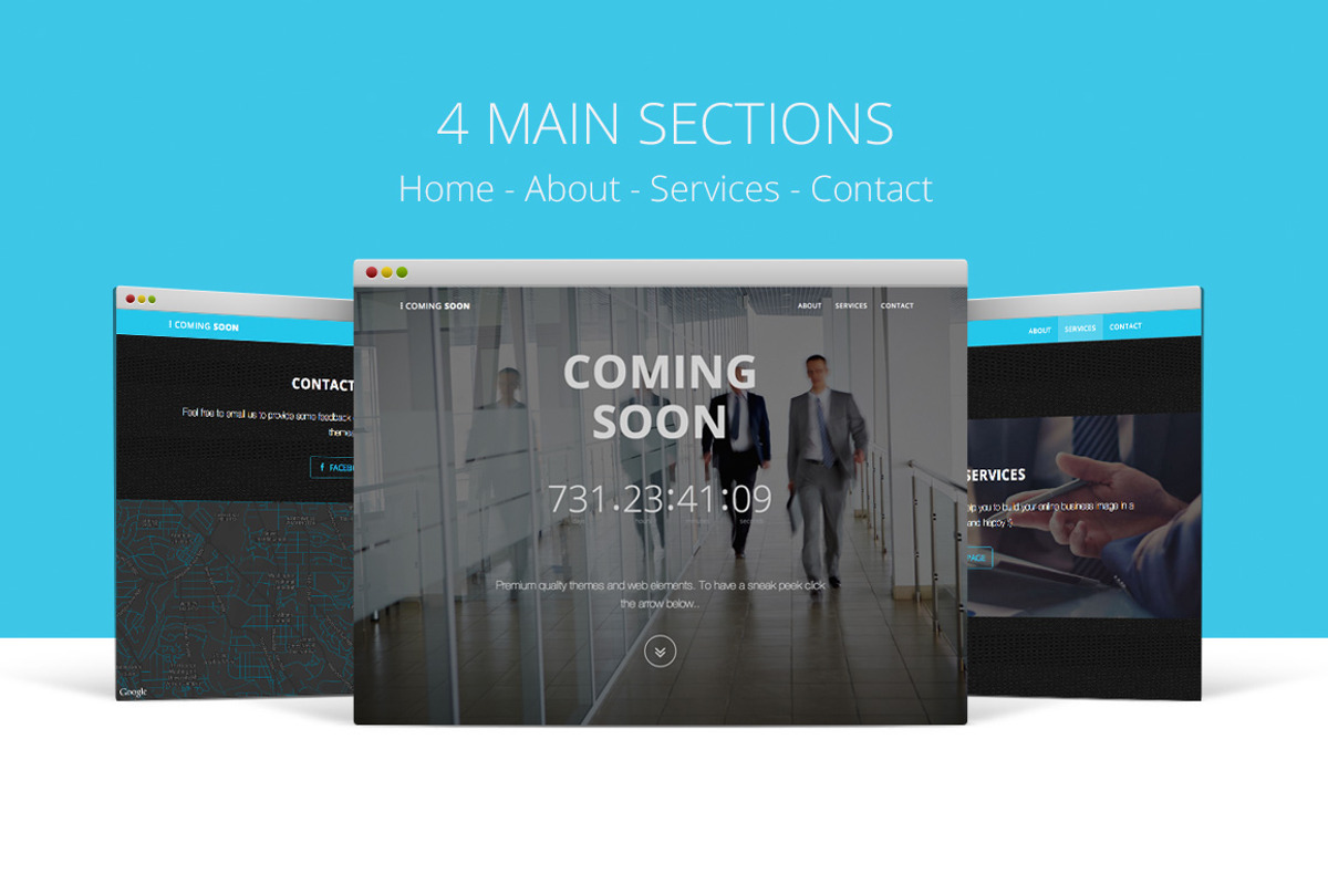 Responsive Coming Soon Website HTML, a Bootstrap Template by Pixel Strawberry (Photo 2 of 3)