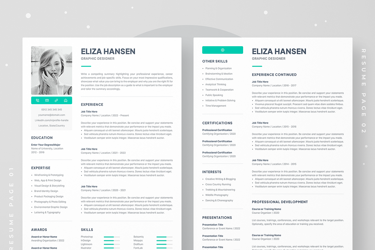 Resume Template with Photo - Eliza, a Resume Template by Olympia Resume (Photo 3 of 6)