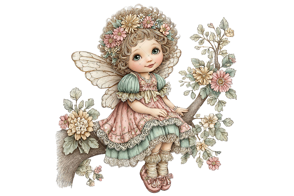Fairy Girl Clipart PNG, a Seasonal Illustration by Memories By Lea (Photo 18 of 18)