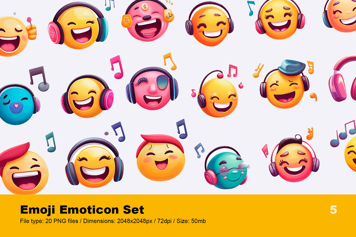 Emoji Emoticon Set | Transparent PNG, an Object Graphic by Reformer Mockup (Photo 6 of 12)