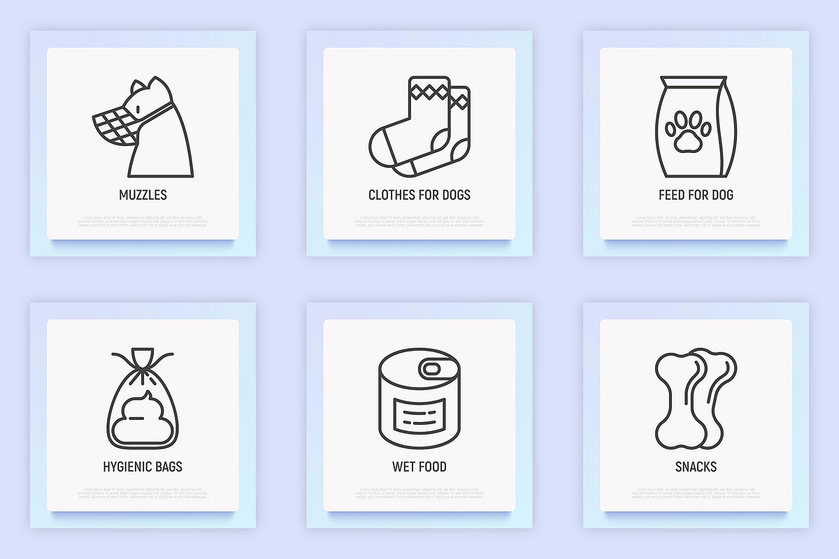 Dog Shop | 20 Thin Line Icons Set, an Outline Icon by Alex Blogoodf (Photo 6 of 11)