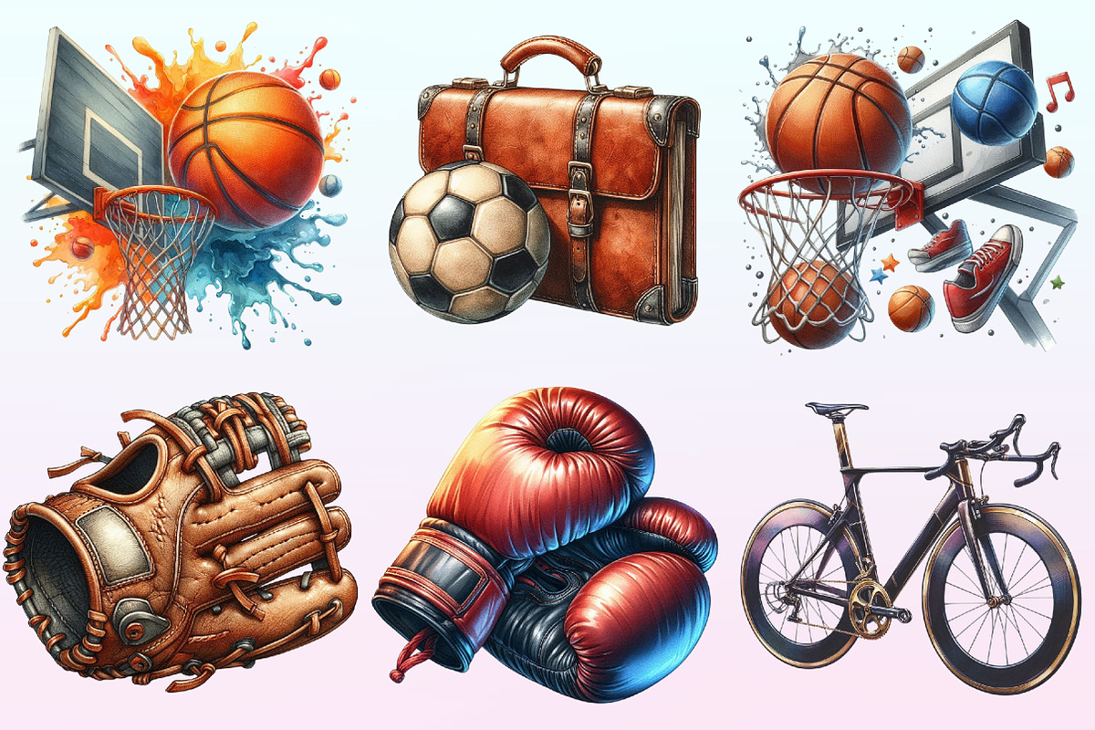 Watercolor Sport Clipart, a Graphic by CitraGraphics (Photo 2 of 4)