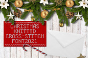 Christmas Knitted Cross-Stitch Font, a Symbol Font by Artolus (Thumbnail 6 of 7)