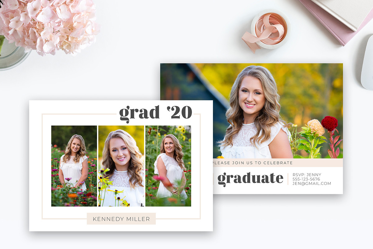 Senior Grad Card Template, an Invitation Template by Sweet Little Muse (Photo 1 of 3)