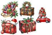 Christmas Travel Watercolour Clipart, an Illustration by Designworld (Thumbnail 4 of 5)