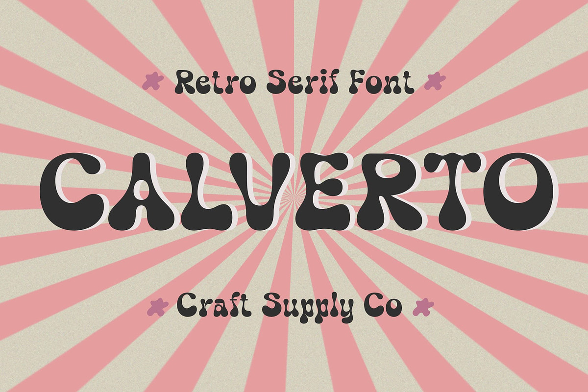 Calverto – Retro Font, a Sans Serif Font by Craft Supply Co. (Photo 1 of 8)