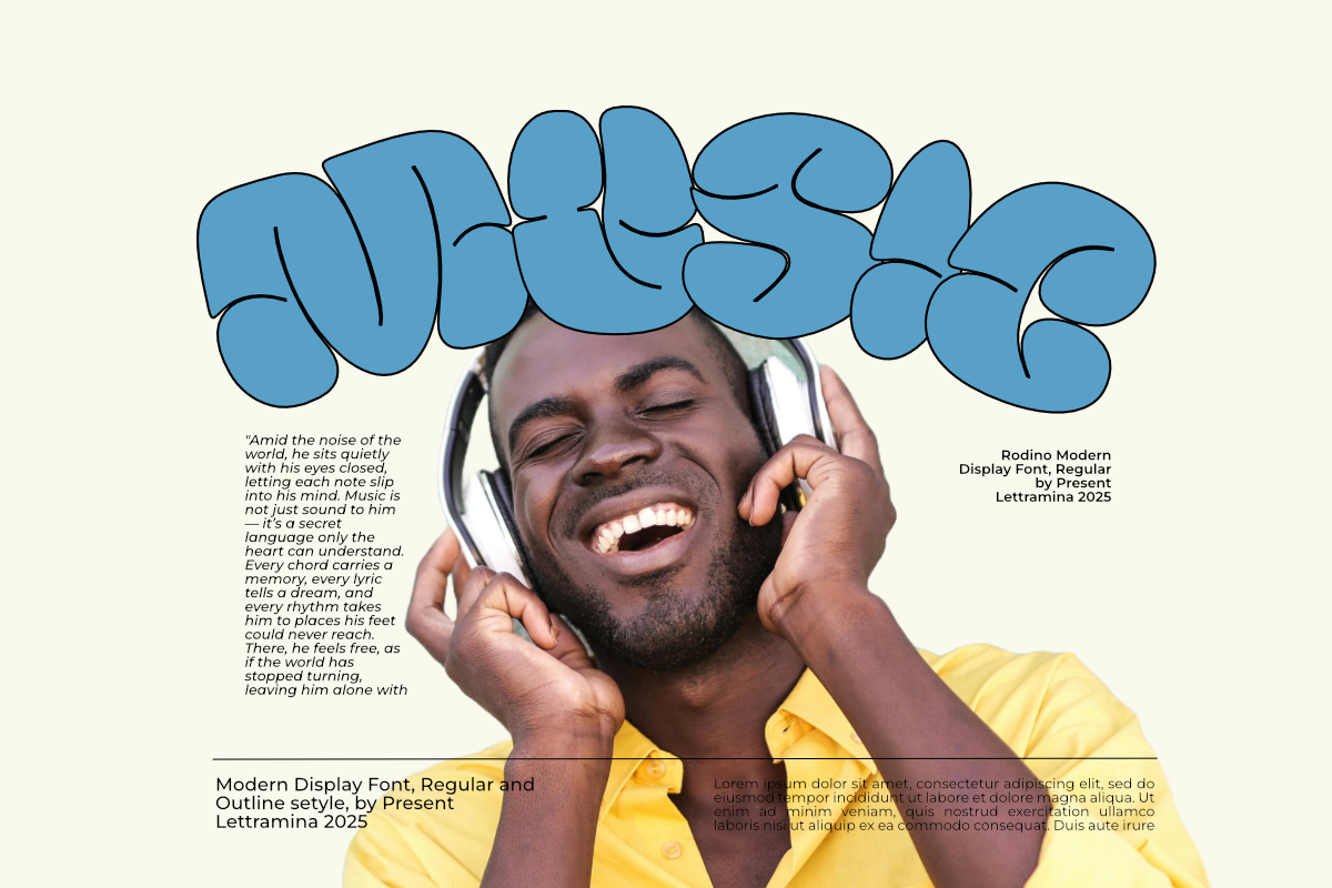 Rodino Bubbly Display Typeface, a Handwritten Font by Lettramina Studio (Photo 7 of 11)