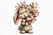 Whimsical Easter Bunny Clipart, an Illustration by Craft Nest (Thumbnail 11 of 11)