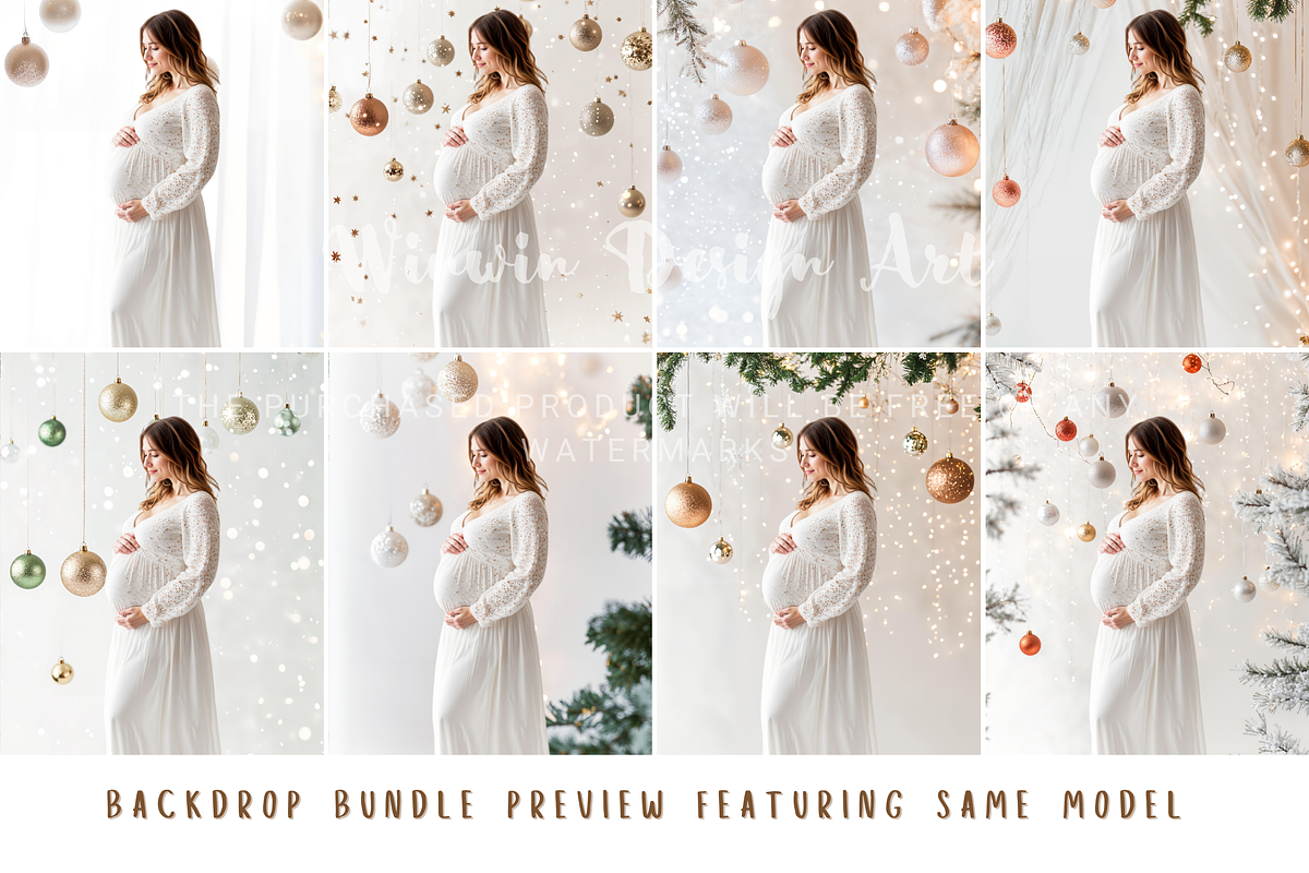 Hanging Christmas Ornaments Backdrop, a Background Photo by Winwin Design Art (Photo 6 of 7)