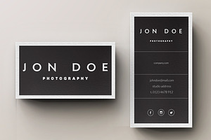 Minimal Photography Business Card