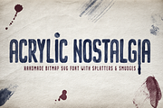 Acrylic Nostalgia SVG Font, a Handwritten Font by Mint Pixels (Thumbnail 1 of 7)