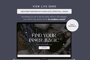 Spiritual Canva Website Template