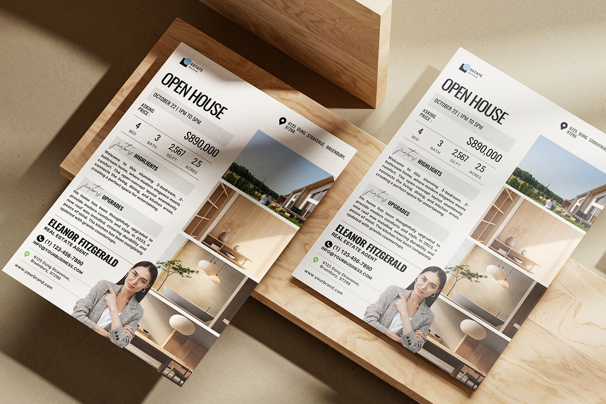 Real Estate Flyer For Marketing, a Flyer Template by Prapti Design (Photo 7 of 10)
