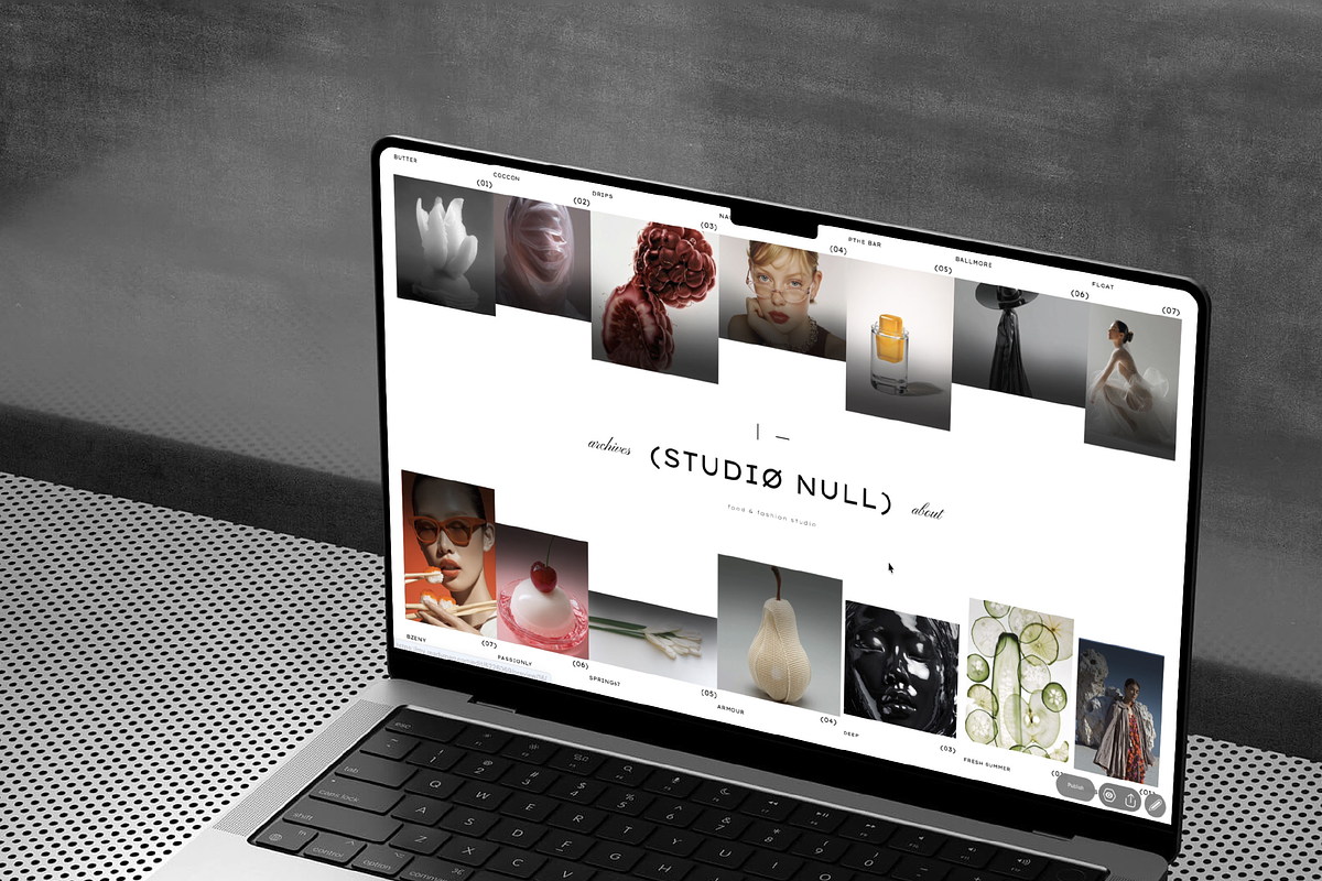 Studio NULL — Template (Readymag), a Presentation Template by BOTTEGAM.STUDIO (Photo 1 of 6)