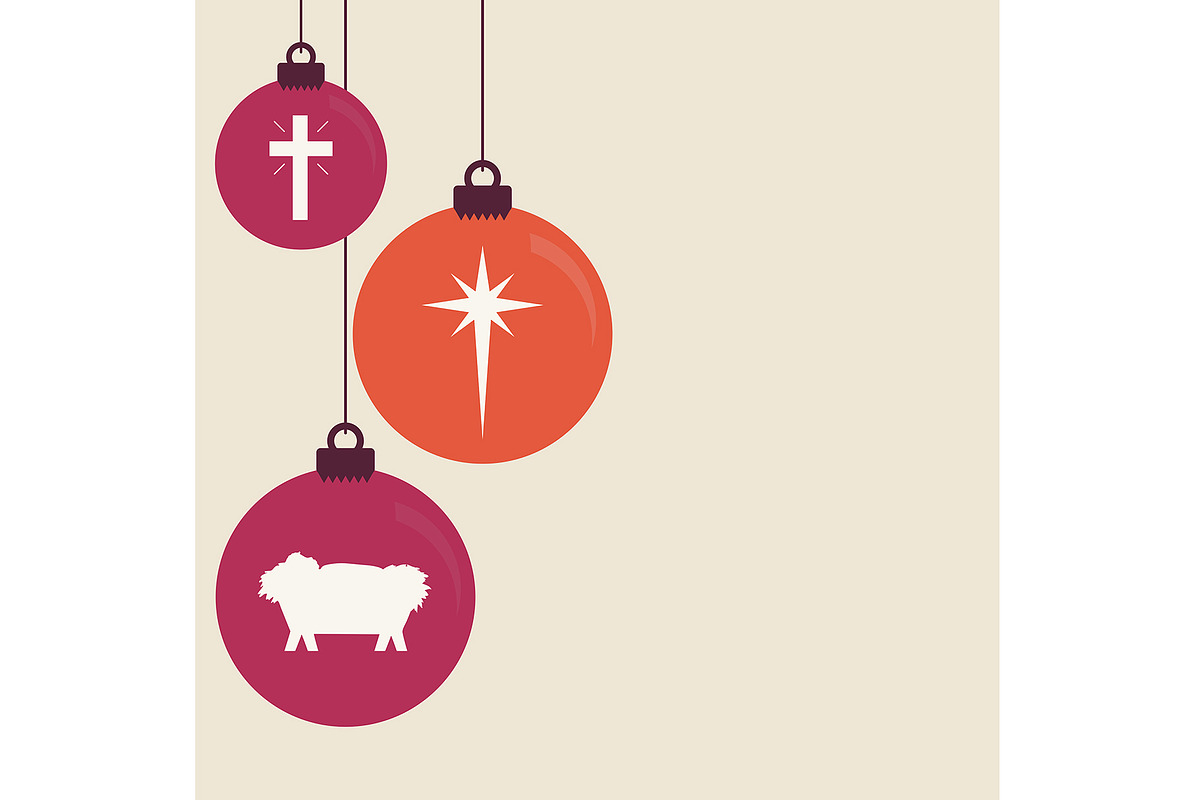 Christmas Ornaments Baby Jesus Cross, a Graphic by Sync Design Soultions