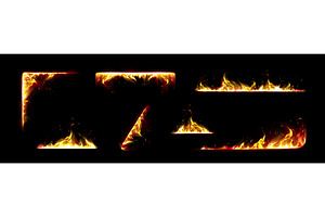 Fiery frames set - borders made of, an Illustration by art PVP - market