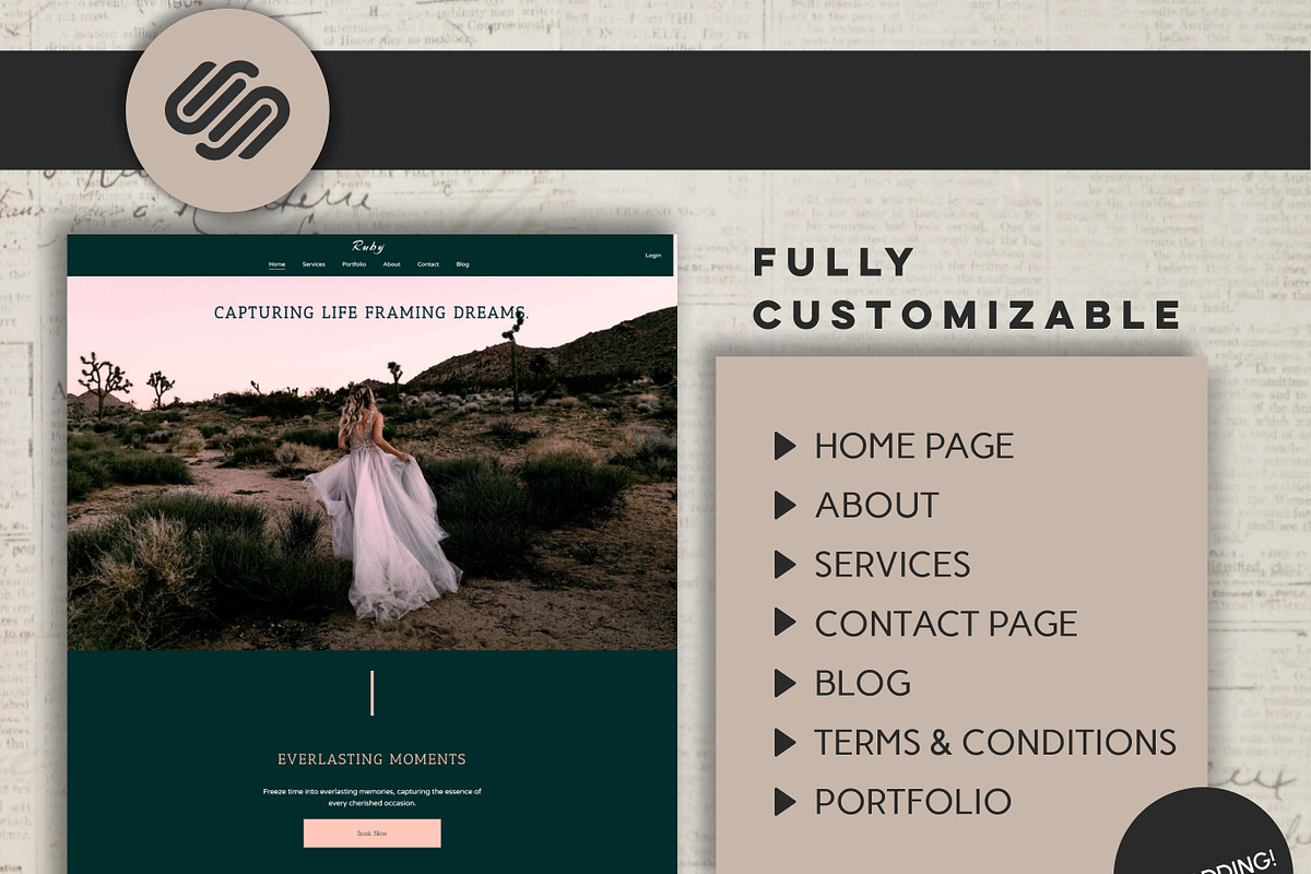 Squarespace photographer website, a Squarespace Template by Design House (Photo 2 of 10)