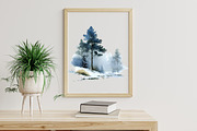 Watercolor Winter Woodland Clipart, an Illustration by Libby Wishes (Thumbnail 2 of 7)
