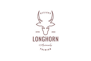 Animal Deer Long Horn Herbivore Logo