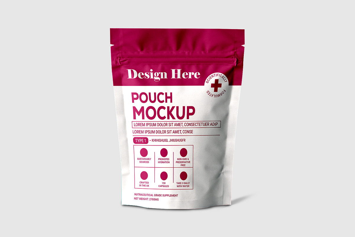 Premium Stand-Up Pouch Mockup(PSD), a Mockup by AKASH-DESIGNS (Photo 2 of 6)