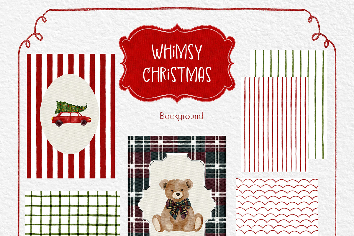 Whimsy Christmas. Watercolor art., an Object Graphic by ma_i_vi (Photo 8 of 10)