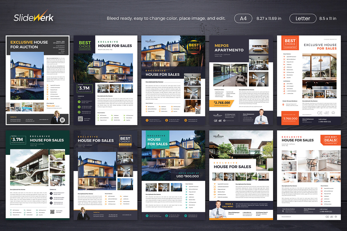 94%OFF // REAL ESTATE //Flyer Bundle, a Flyer Template by Slidewerk (Photo 4 of 5)