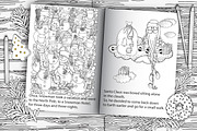 Santa and Snowman. Coloring book, an Illustration by ImHope (Thumbnail 3 of 8)