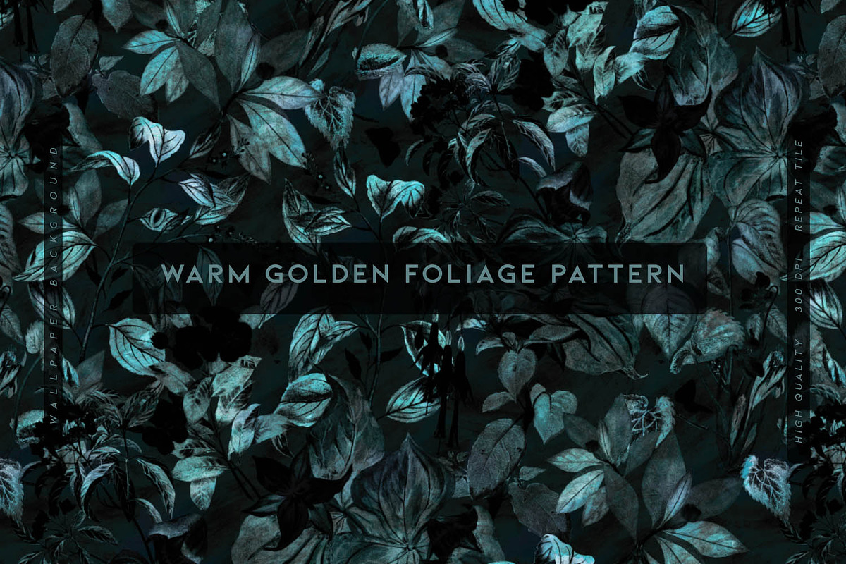 Warm Golden Foliage Pattern, a Pattern Graphic by MalyskaStudio (Photo 1 of 5)