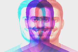 Triple Color Exposure Photo Effect